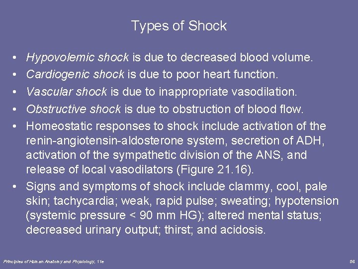 Types of Shock • • • Hypovolemic shock is due to decreased blood volume. Types of Shock • • • Hypovolemic shock is due to decreased blood volume.