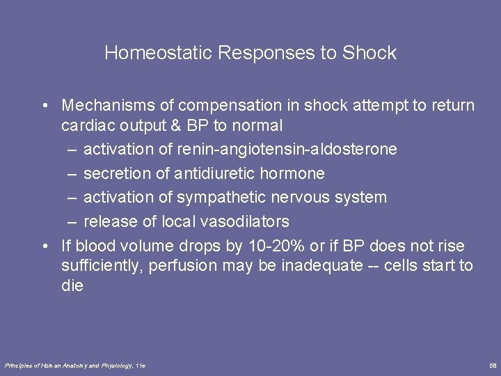 Homeostatic Responses to Shock • Mechanisms of compensation in shock attempt to return cardiac Homeostatic Responses to Shock • Mechanisms of compensation in shock attempt to return cardiac