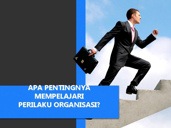APA PENTINGNYA MEMPELAJARI PERILAKU ORGANISASI? 