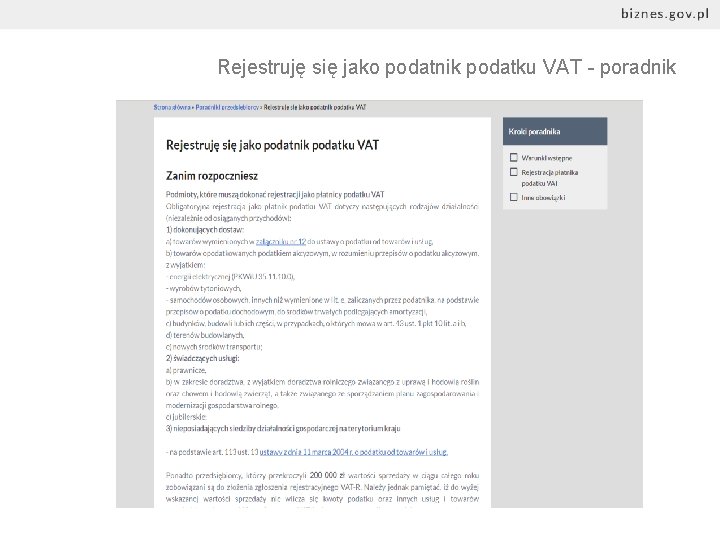 Rejestruję się jako podatnik podatku VAT - poradnik 
