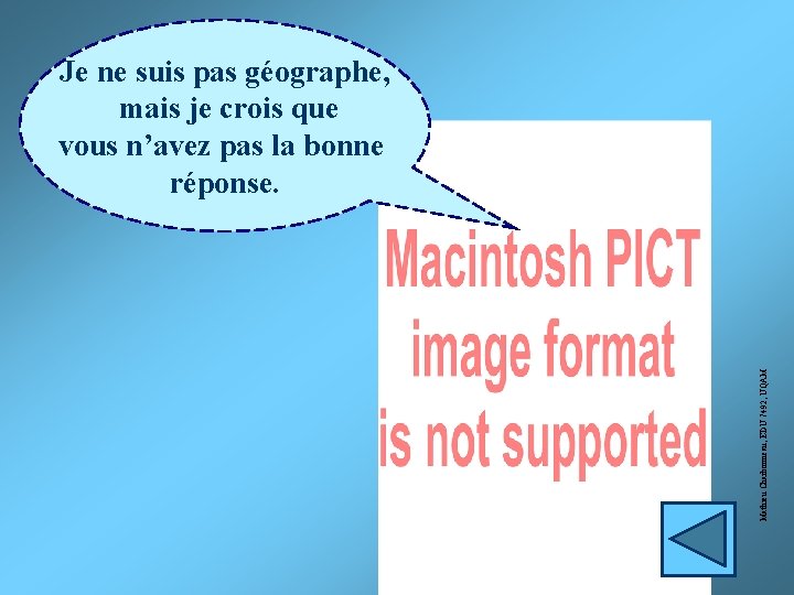 Mathieu Charbonneau, EDU 7492, UQAM Je ne suis pas géographe, mais je crois que