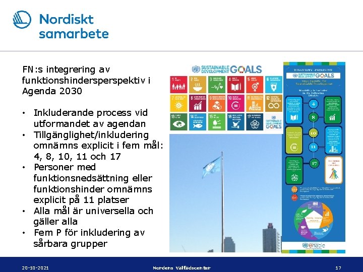 FN: s integrering av funktionshinderspektiv i Agenda 2030 • Inkluderande process vid utformandet av