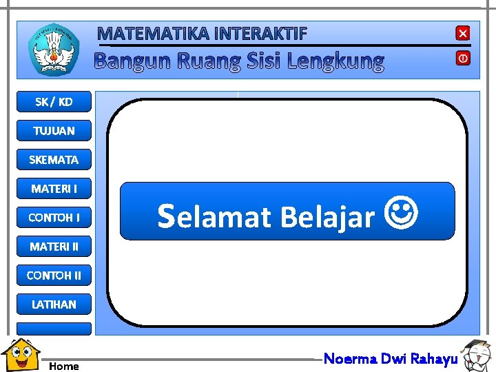 SK / KD TUJUAN SKEMATA MATERI I CONTOH I MATERI II selamat Belajar CONTOH