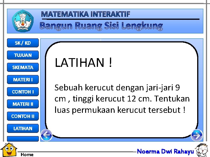 SK / KD TUJUAN SKEMATA MATERI I CONTOH I MATERI II CONTOH II LATIHAN