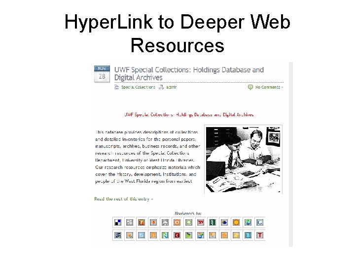 Hyper. Link to Deeper Web Resources 