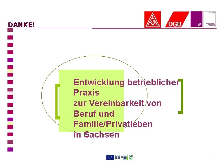 DANKE! Entwicklung betrieblicher Praxis zur Vereinbarkeit von Beruf und Familie/Privatleben in Sachsen 