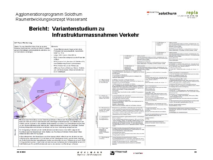 Agglomerationsprogramm Solothurn Raumentwicklungskonzept Wasseramt Bericht: Variantenstudium zu Infrastrukturmassnahmen Verkehr 20. 10. 2021 30 