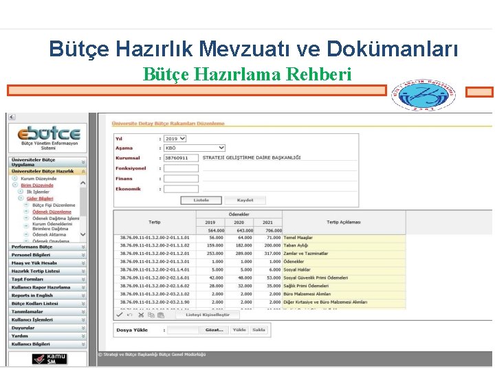 Bütçe Hazırlık Mevzuatı ve Dokümanları Bütçe Hazırlama Rehberi 