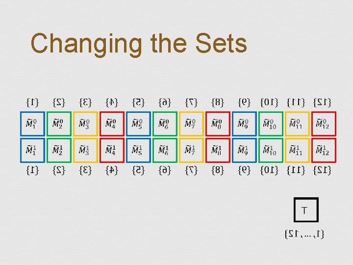 Changing the Sets 