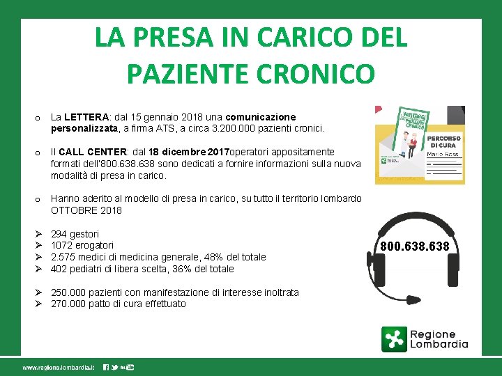 LA PRESA IN CARICO DEL PAZIENTE CRONICO o La LETTERA: dal 15 gennaio 2018