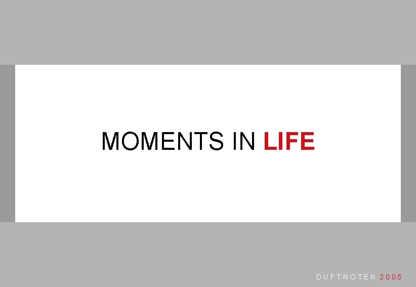 MOMENTS IN LIFE 17 DUFTNOTEN 2005 