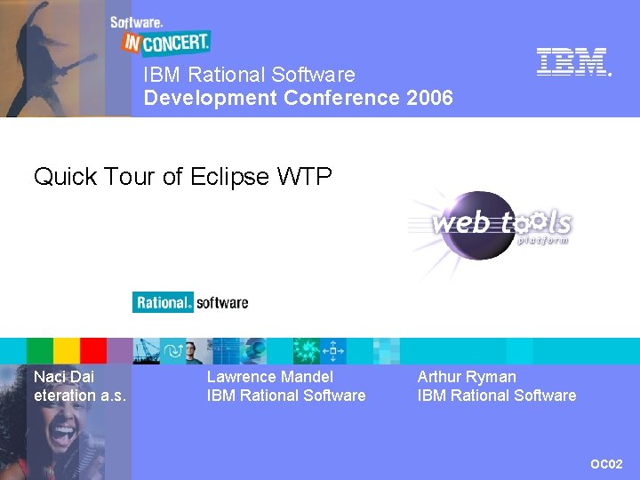 IBM Rational Software Development Conference 2006 ® Quick Tour of Eclipse WTP Naci Dai