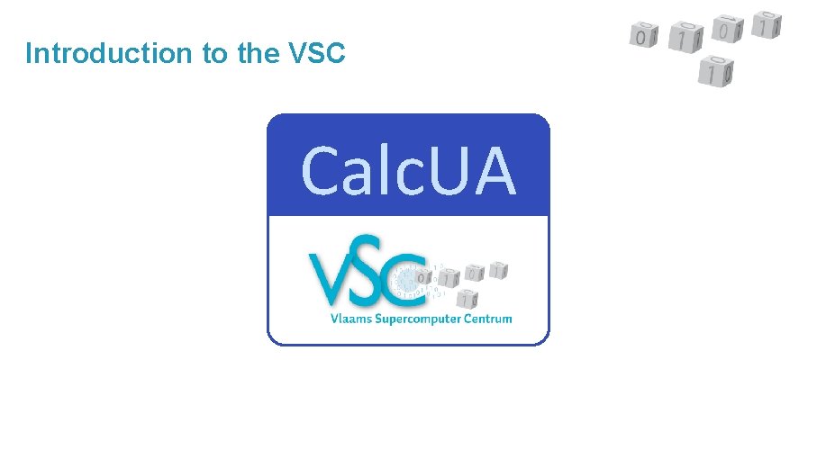 Introduction to the VSC Calc. UA 