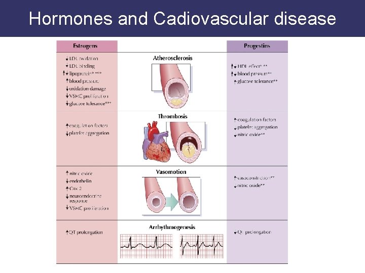 Hormones and Cadiovascular disease 
