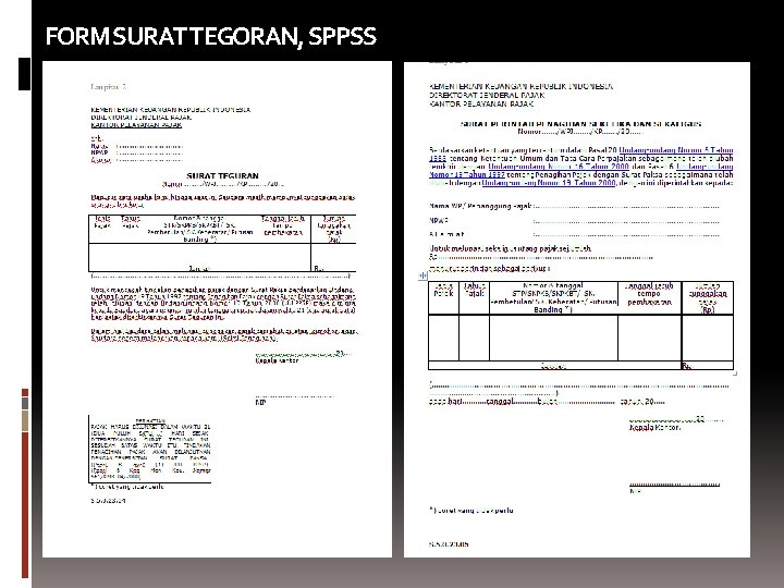 FORM SURAT TEGORAN, SPPSS 