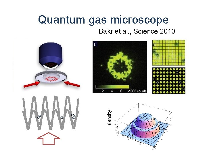 Quantum gas microscope density Bakr et al. , Science 2010 y x 