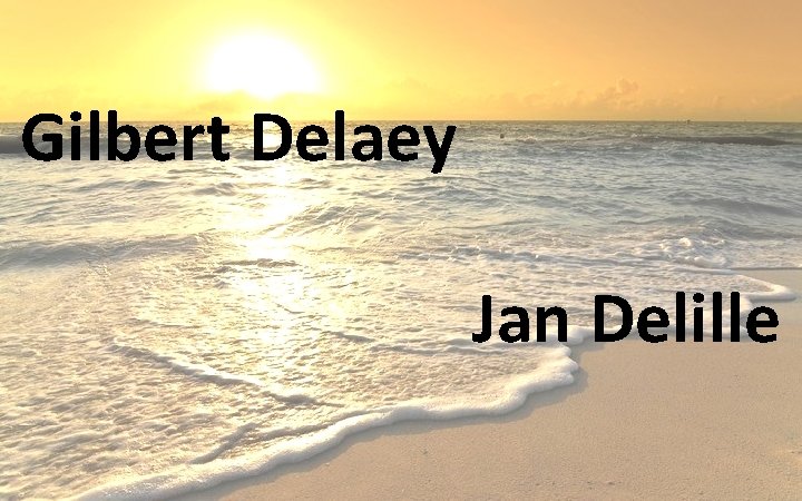 Gilbert Delaey Jan Delille 