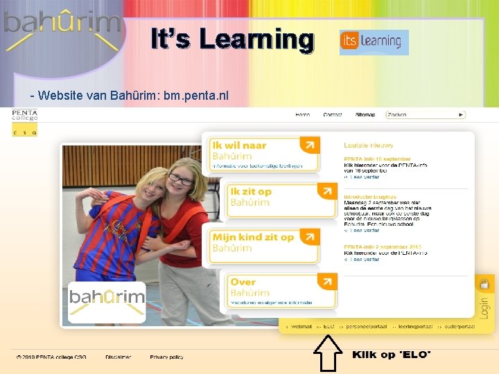 It’s Learning - Website van Bahûrim: bm. penta. nl 