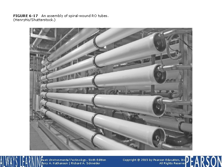 FIGURE 6 -17 An assembly of spiral-wound RO tubes. (Henry. Ho/Shutterstock. ) Basic Environmental