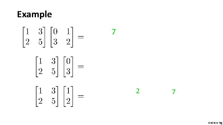 Example 7 2 7 Andrew Ng 