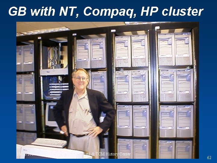 GB with NT, Compaq, HP cluster 10/21/2021 Copyright G Bell & TCM History Center