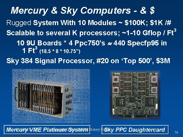 Mercury & Sky Computers - & $ Rugged System With 10 Modules ~ $100