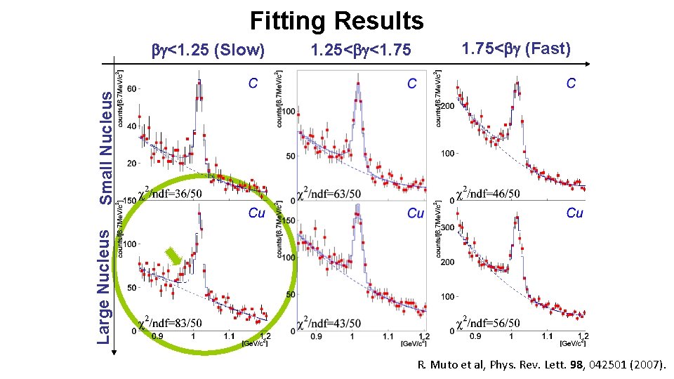 Fitting Results 1. 25<bg<1. 75<bg (Fast) Large Nucleus Small Nucleus bg<1. 25 (Slow) R.