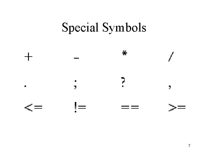 Special Symbols 7 