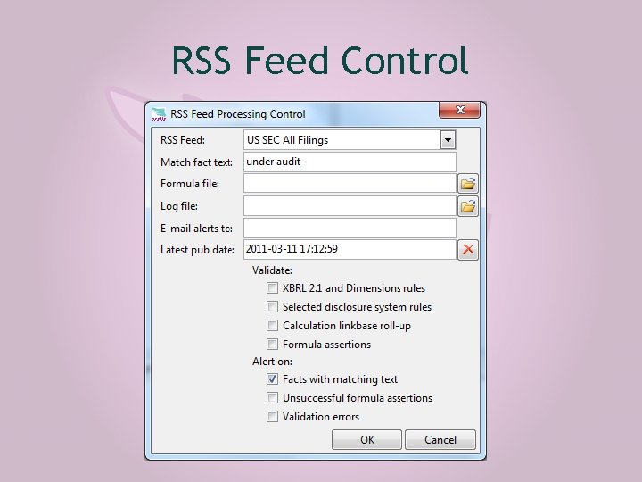 RSS Feed Control 