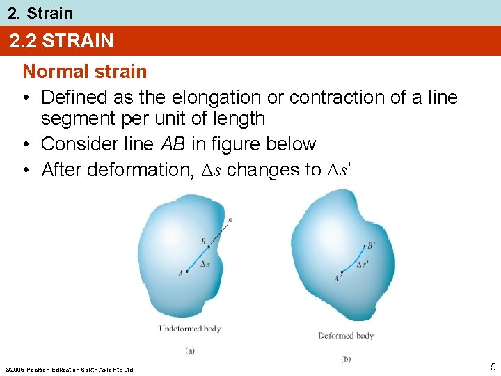 2. Strain 2. 2 STRAIN Normal strain • Defined as the elongation or contraction