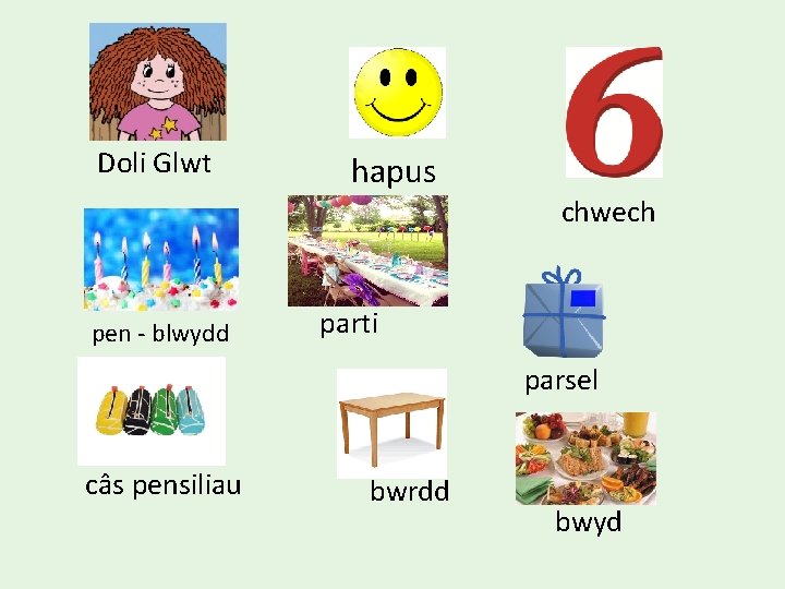 Doli Glwt hapus chwech pen - blwydd parti parsel câs pensiliau bwrdd bwyd 