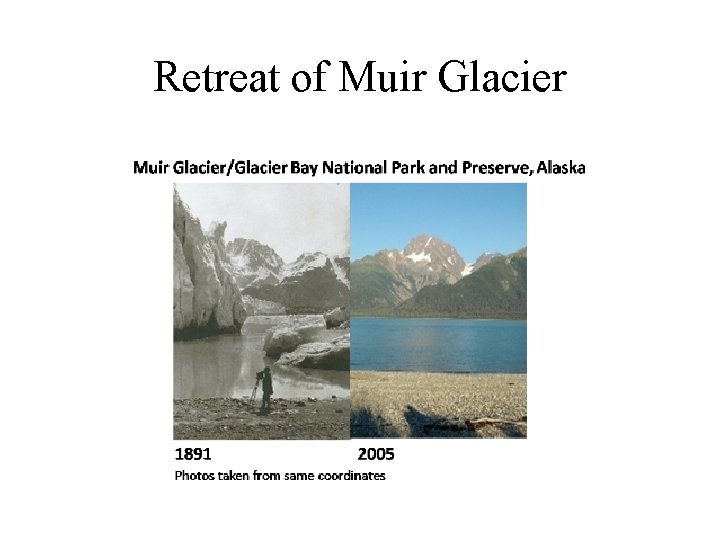 Retreat of Muir Glacier 