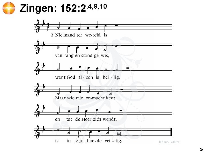 Zingen: 152: 2, 4, 9, 10 > 