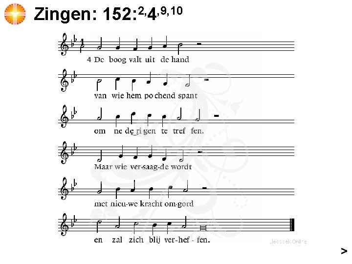 Zingen: 152: 2, 4, 9, 10 > 