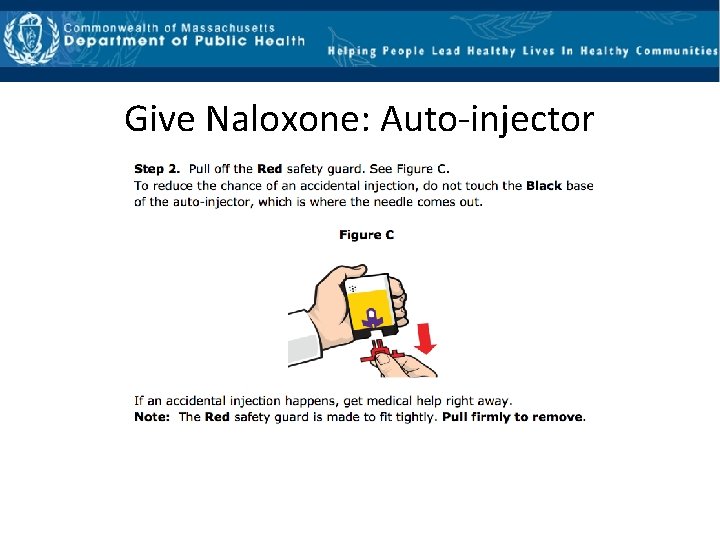 Give Naloxone: Auto‐injector 
