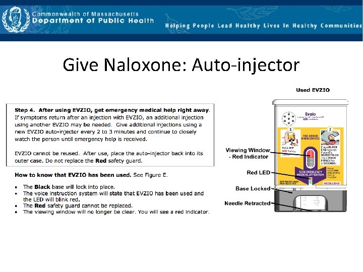 Give Naloxone: Auto‐injector 