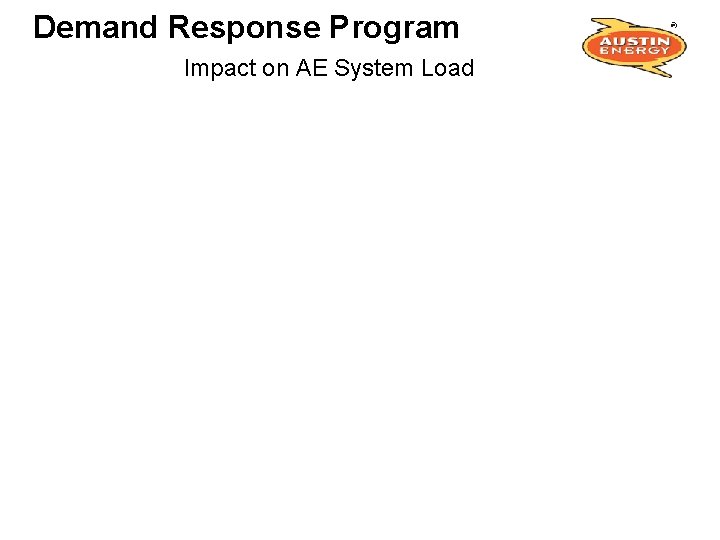Demand Response Program Impact on AE System Load 