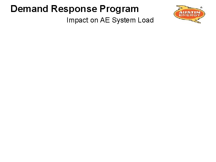 Demand Response Program Impact on AE System Load 