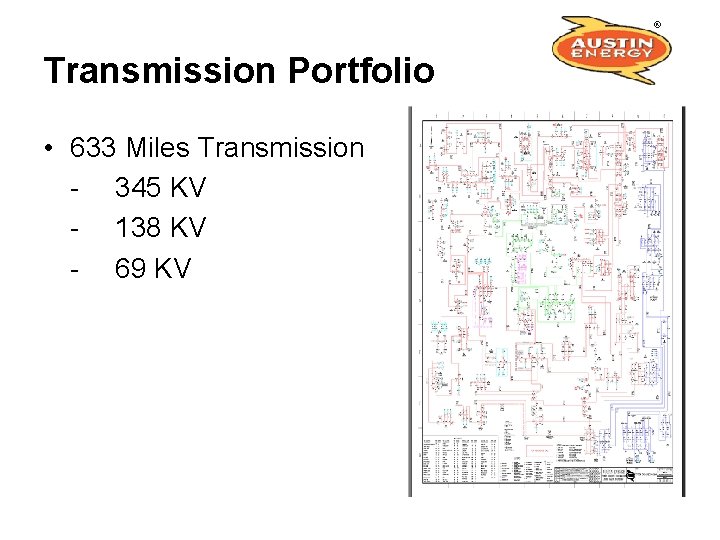 Transmission Portfolio • 633 Miles Transmission - 345 KV - 138 KV - 69