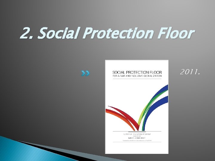 2. Social Protection Floor 2011. 