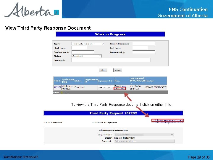 PNG Continuation Government of Alberta View Third Party Response Document To view the Third