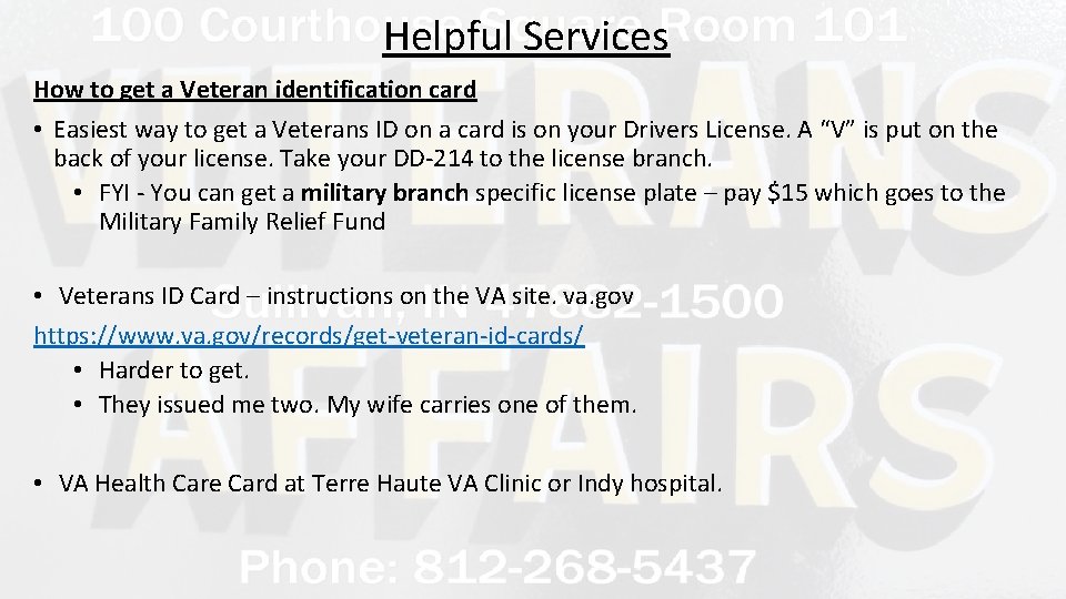 Helpful Services How to get a Veteran identification card • Easiest way to get