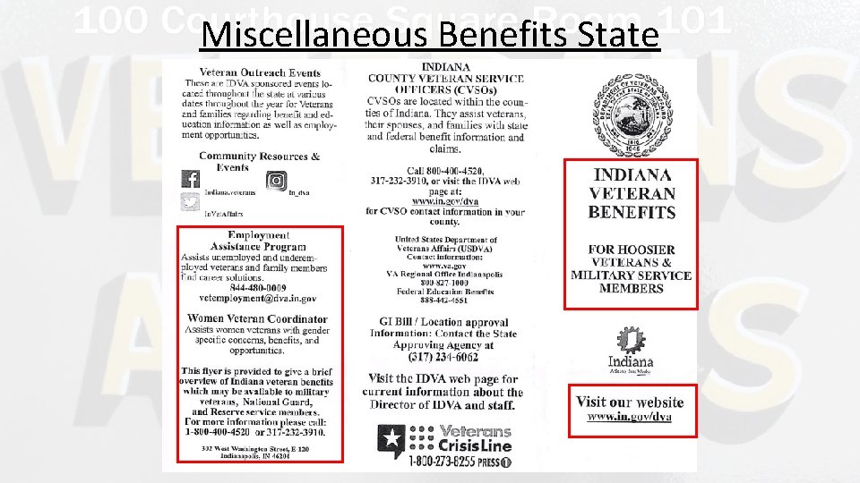 Miscellaneous Benefits State 