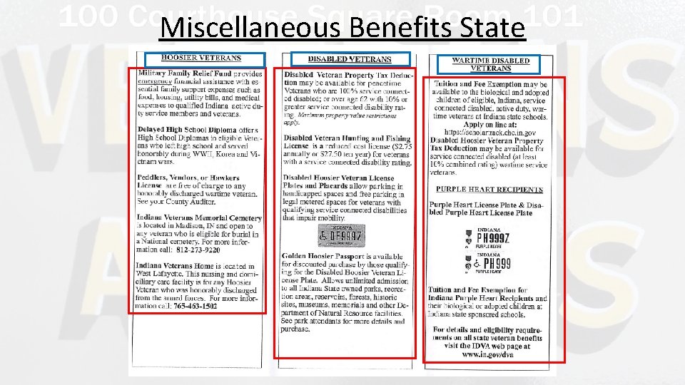 Miscellaneous Benefits State 