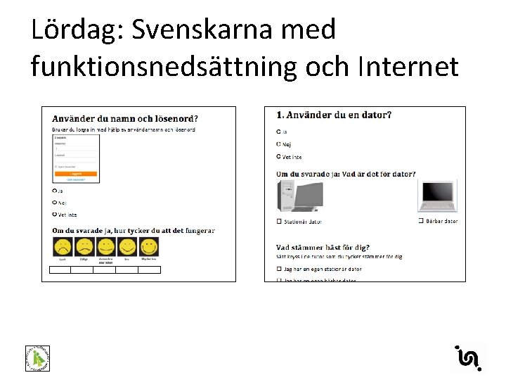 Lördag: Svenskarna med funktionsnedsättning och Internet 