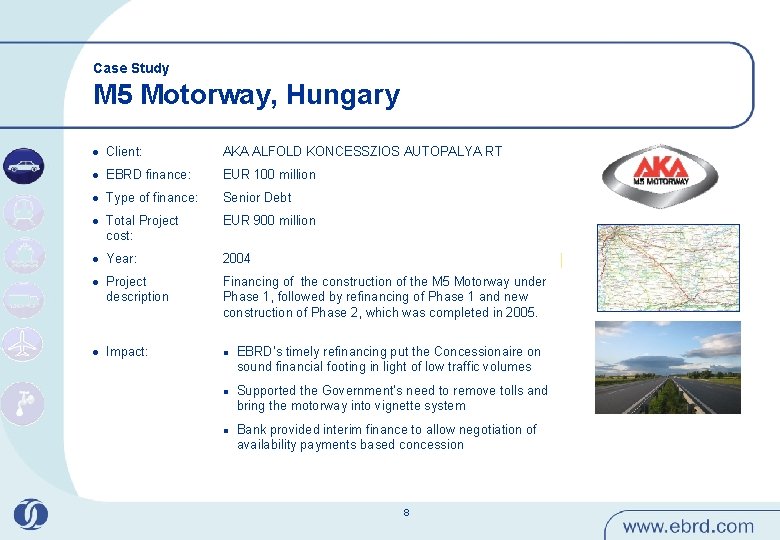 Case Study M 5 Motorway, Hungary l Client: AKA ALFOLD KONCESSZIOS AUTOPALYA RT l