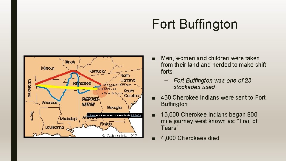 Fort Buffington ■ Men, women and children were taken from their land herded to
