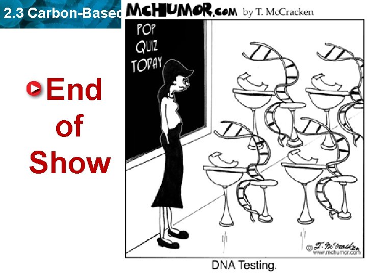 2. 3 Carbon-Based Molecules End of Show 