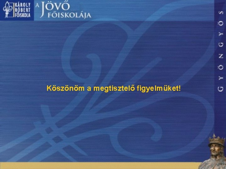 Köszönöm a megtisztelő figyelmüket! 