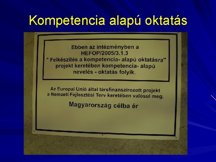 Kompetencia alapú oktatás 